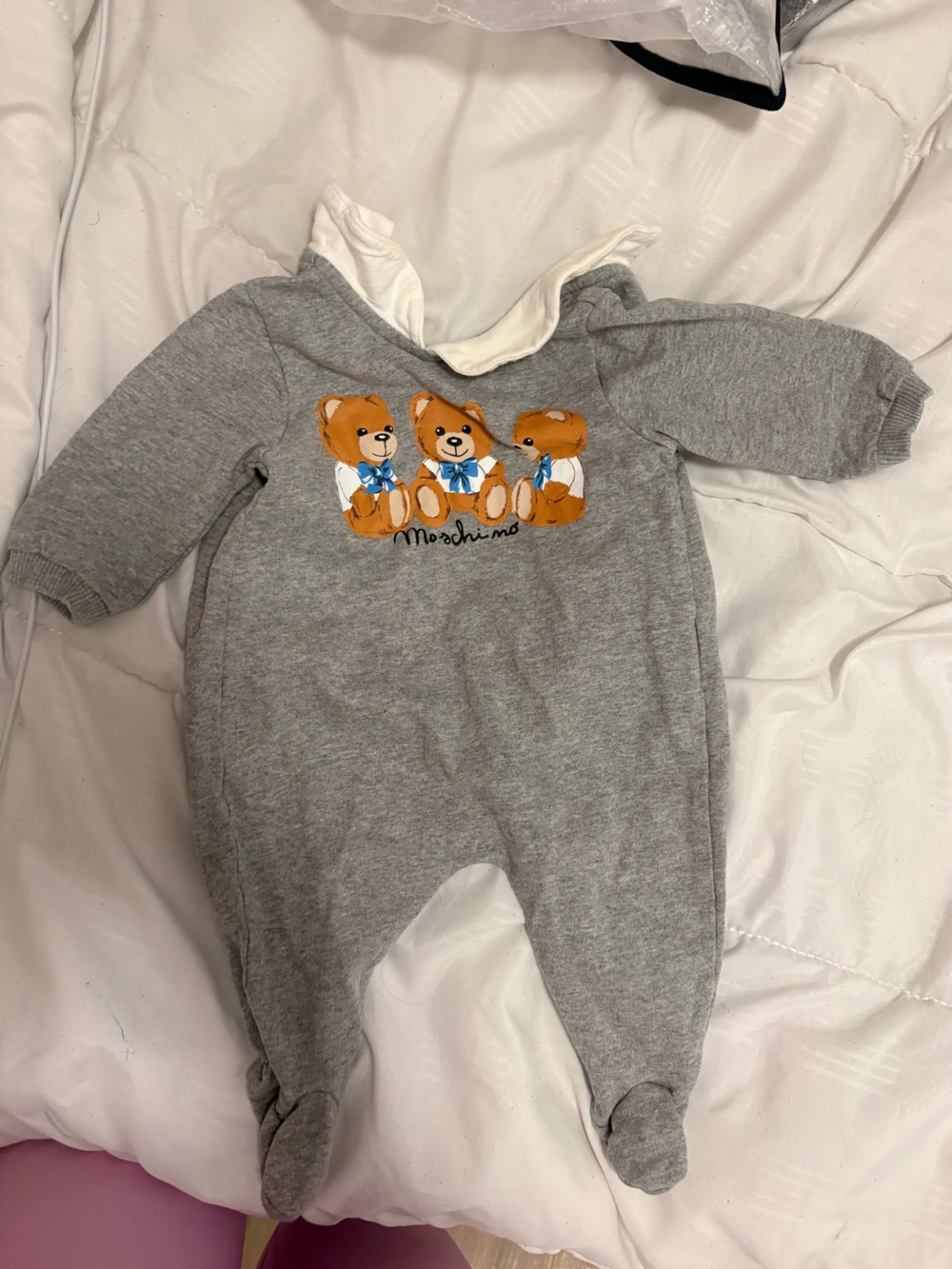 Moschino Gray Baby One-Piece 3-6m
